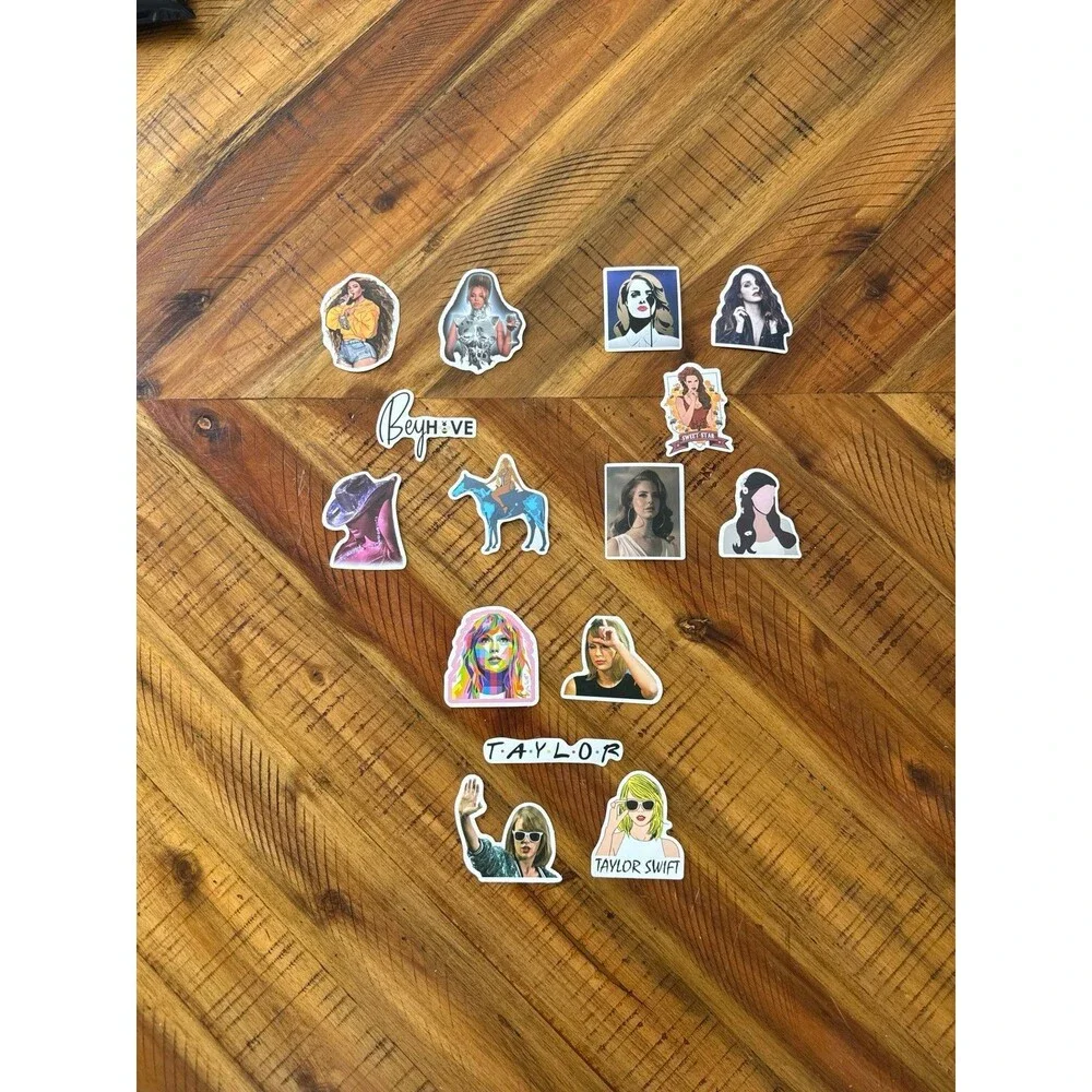 15-Piece Taylor Swift, Beyoncé & Lana Del Rey Sticker Bundle